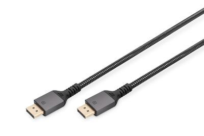 DIGITUS DisplayPort Anschlusskabel 1m Aluminium schwarz