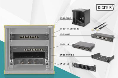 Digitus Netzwerk-Set 254 mm (10")-6HE, 312x300mm (B x T)
