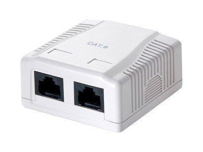 Equip RJ45 Dose 2xRJ45 Aufputz Cat6 Polybeutel
