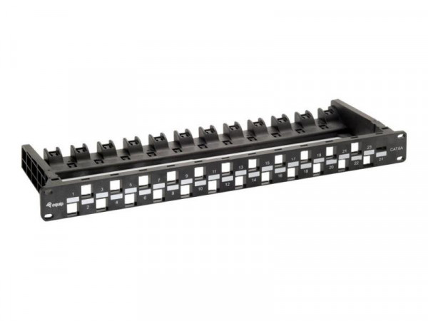 Equip Patchpanel Cat6a ungeschirmt 24x Keystone schwarz