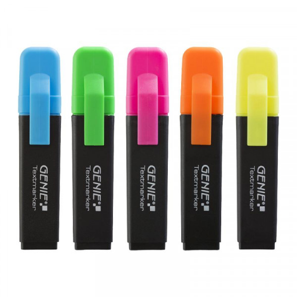 GENIE Textmarker 5-Farben 5 Stk.