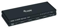 Equip HDMI Splitter 2.0 4 Port Ultra Slim 4K/60Hz schwarz