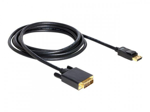 Displayport Kabel Delock DP -> DVI(24+1) St/St 3.00m schwarz