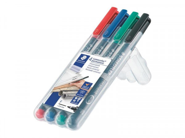 STAEDTLER Folienstift Lumocolor F perm 4St