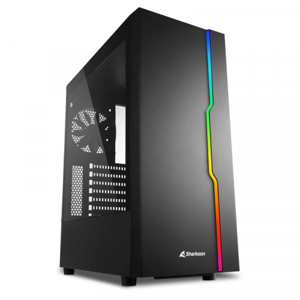 Sharkoon Gehäuse RBG ATX Midi Tower schwarz 40,0x19,0x45,6cm