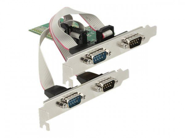 PCI Expr Card Delock 4x D-Sub9 (je 2 auf Slotblech)