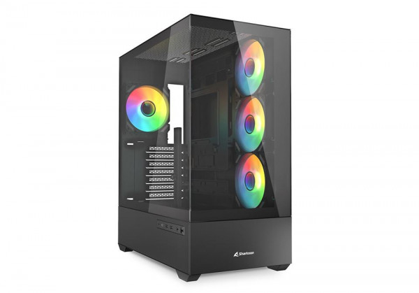 Sharkoon Gehäuse AK6 RGB ATX 1xGlas schwa
