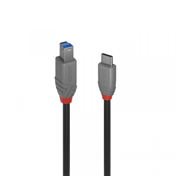 Lindy 3m USB 3.2 Typ C an B Kabel, Anthra Line