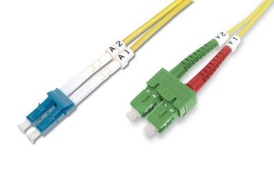 DIGITUS Fiber Optic Singlemode PatchK SC (APC) to LC (PC) 2m