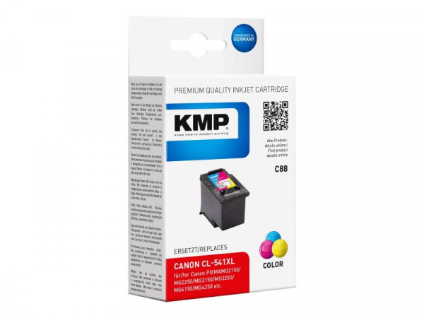 KMP Patrone Canon CL-541XL color 400 S. C88 refilled