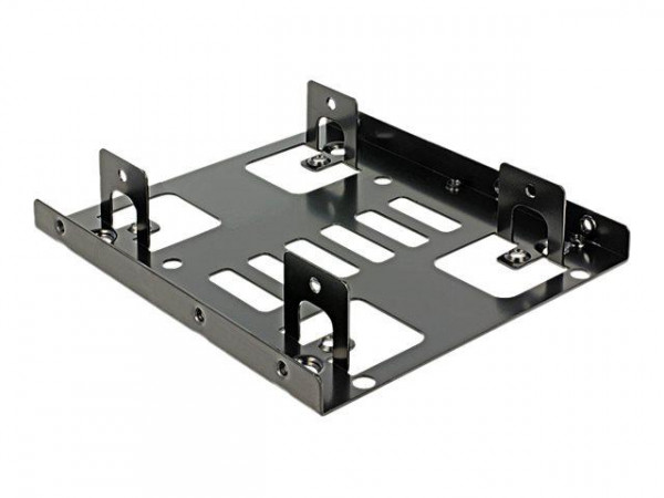Einbaurahmen Delock 3,5" für 2x 2,5" HDD/SSDs Metall schwarz