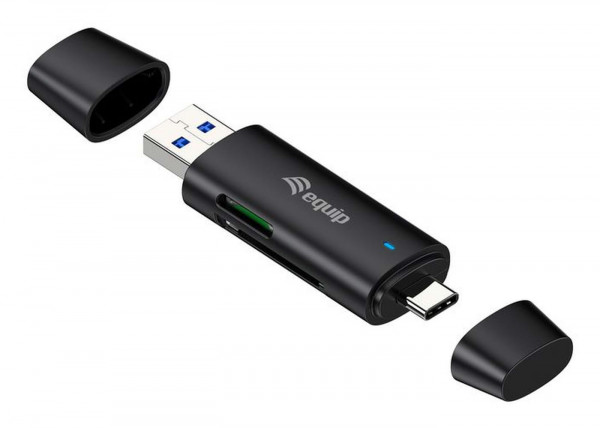 Equip Dual Connector USB-C+USB-A 5Gpbs, SD, TF