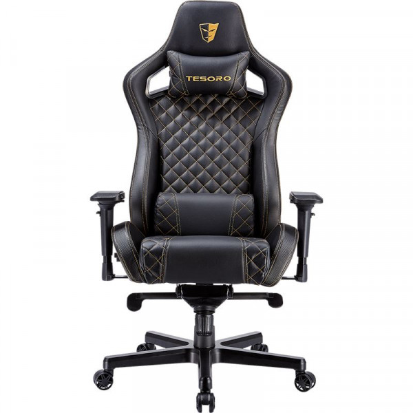 TESORO Gaming Stuhl Tesoro Zone X F750 Black/Gold Stitch