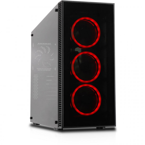 Gehäuse Cooltek VIER Midi Tower RGB Schwarz ATX/M-ATX/ITX
