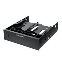 GRAUGEAR Einbaurahmen für 2x 2,5" & 3,5" HDD/SSD in 5,25