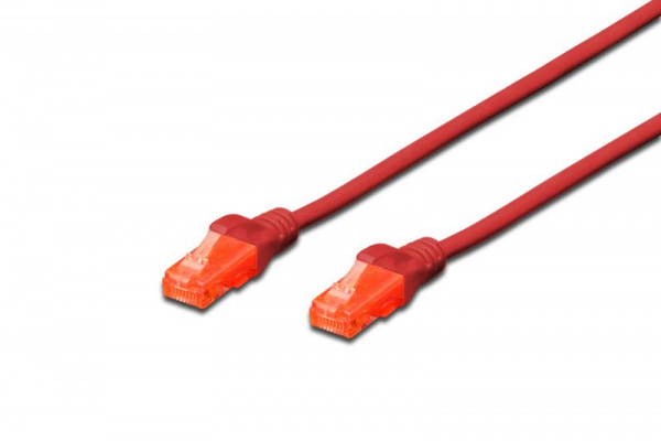 DIGITUS Patchkabel Cat6 U/UTP 2xRJ45 3.0m rot LSZH