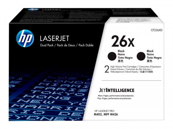 Toner HP 26X 2erPack black CF226XD
