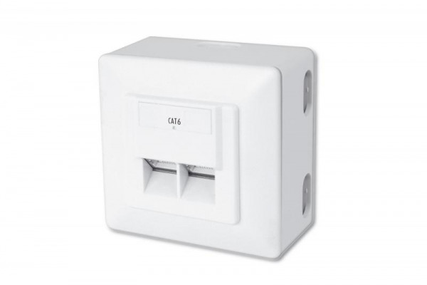 RJ45 Dose DIGITUS 2x RJ45 Cat6 geschirmt Aufputz 5er Set