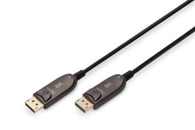 DIGITUS DisplayPort AOC Hybrid Glasfaserkabel, UHD 8K, 15m