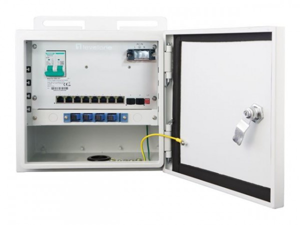 LevelOne Switch 10x GE OSW-1031, 8x Outputs 802.3at/af PoE