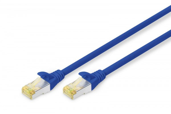 DIGITUS CAT 6A S/FTP Patchkabel, 0,5m, blau