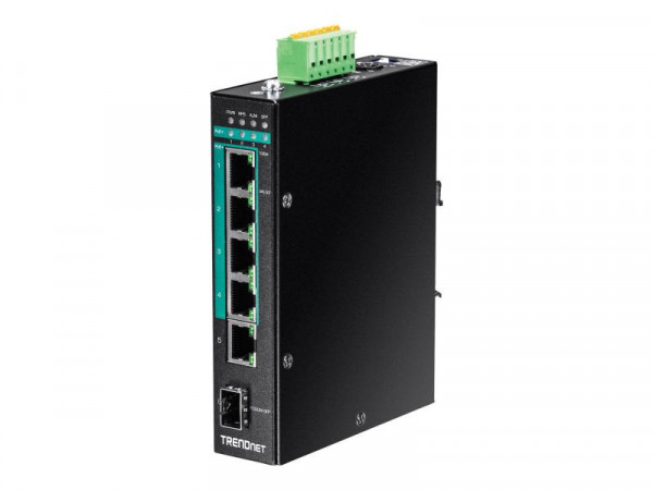 TRENDnet Switch 6-port Gbit PoE+ DIN Rail layer 2 120W