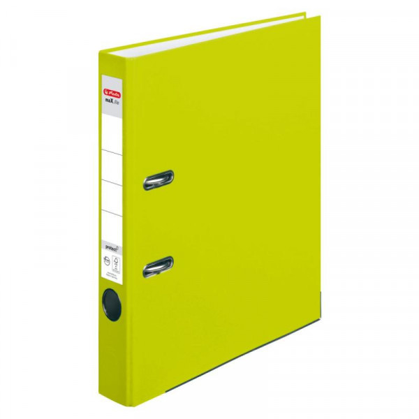 Herlitz Ordner maX.file A4 5cm Neon Grün