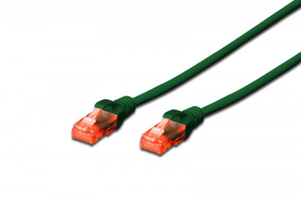 DIGITUS Patchkabel Cat6 U/UTP 2xRJ45 5.0m grün LSZH