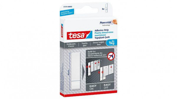 tesa Klebestreifen Tapete & Putz bis 1kg 6St.