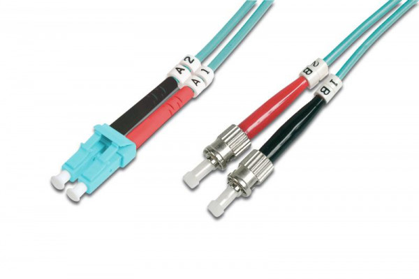 DIGITUS LWL Patchkabel LC -> ST 3.00m Multimode Duplex OM3