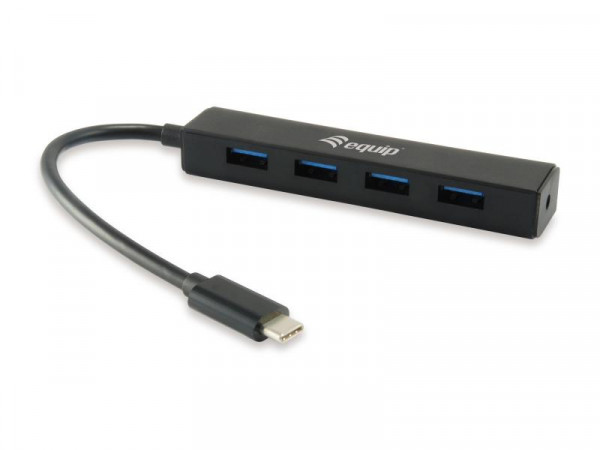 Equip USB-Hub USB 3.1-C zu USB 3.0 4 Port schwarz