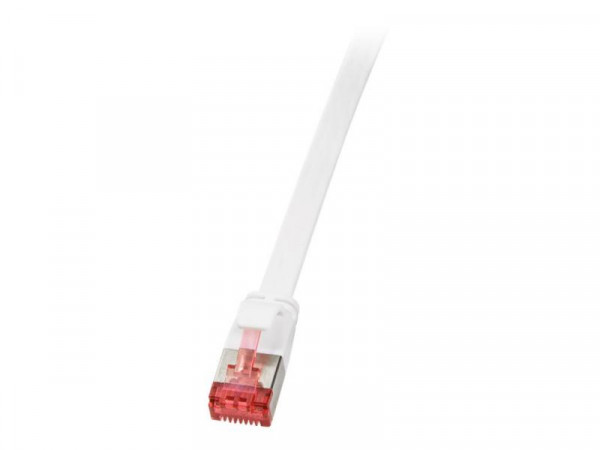 LogiLink Flachpatchkabel RJ45 U/FTP Cat6 7,50m weiß