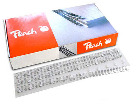 Peach Drahtbinderücken 3:1 Easy-Wire 34 loop A4 8mm silber