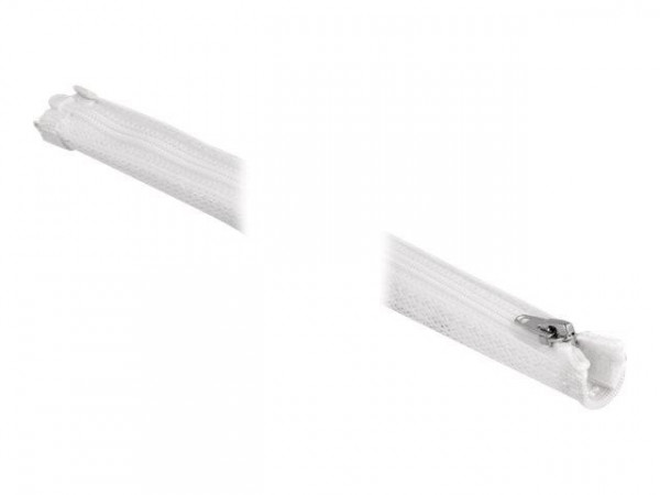 DELOCK Geflechtschlauch Reißverschl. hitzebest.1mx20mm weiß
