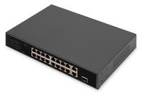 DIGITUS Switch 16-Port 10/100 32W PoE schwarz