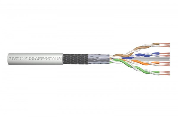 DIGITUS CAT 6 SF/UTP Twisted Pair Roh-Patchkabel, 100m,grau