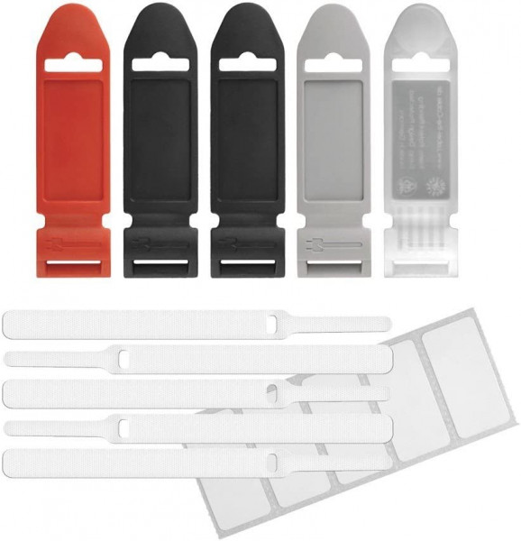 Klettbinder LTC Basic + Label 5er Set weiß