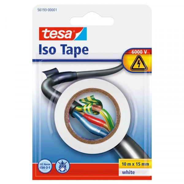 tesa Isolierband 10m 15mm weiß Blister