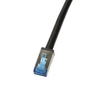 LogiLink Outdoor PE Patchkabel CAT.6A S/FTP, schwarz, 5,0m