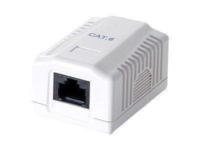 Equip RJ45 Dose 1xRJ45 Aufputz Cat6 Polybeutel