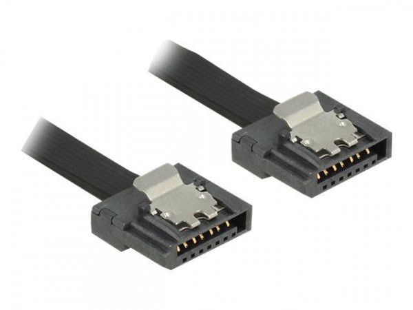 SATA-Kabel Delock SATA III -> SATA St/St 0.10m FLEXI schwarz