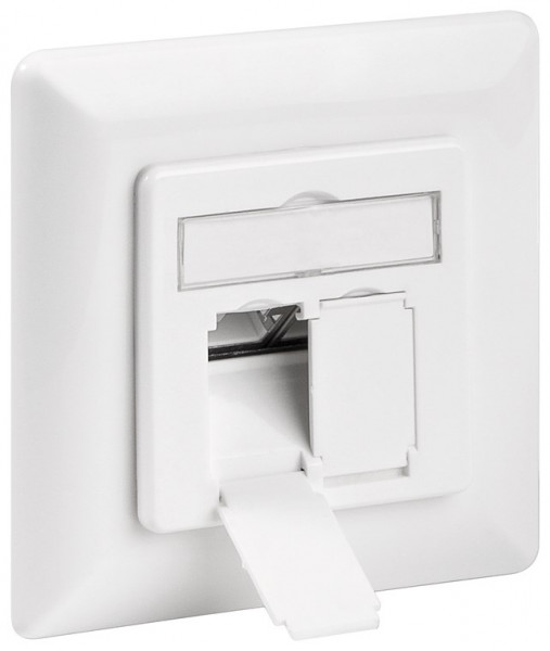 Goobay Cat6a Unterputzdoese 2x RJ45, weiß, Blister