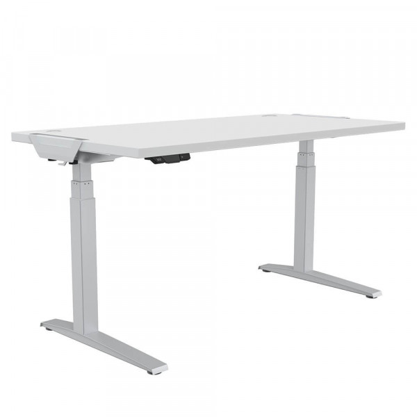 Fellowes Tisch Levado 160x80cm elektrisch weiß-silber