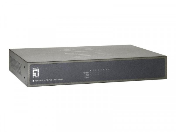 LevelOne Switch 8x FE FEP-0812 65W 4xPoE