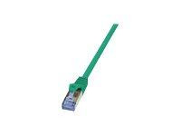LogiLink CAT6A S/FTP Patchkabel AWG26 PIMF grün 0,25m
