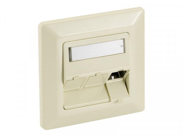 Equip RJ45 Rahmenset 3xRJ45 Unterputz perlweiß Polybeutel