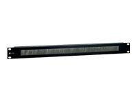 Equip 19" Kabeldurchführung 1HE mit Bürsteneinsatz schwarz 