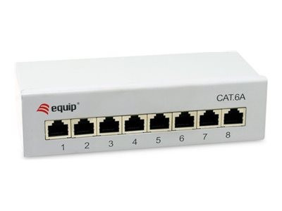 Equip Patchpanel 8x RJ45 Cat6A FTP 1HE Keystone Montage gr