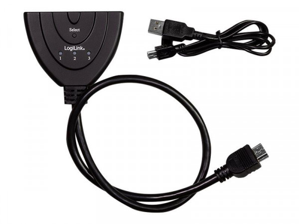 LogiLink Switch HDMI,3-port,bidirekt(1x3/3x1),4K/30Hz,CEC