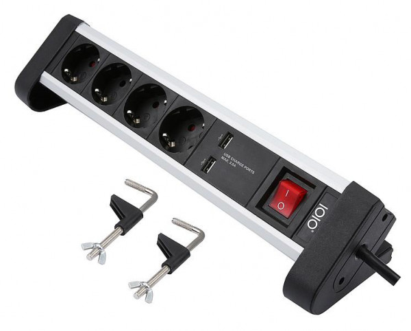 Olympia IOIO 4-fach Steckdosenleiste mit 2x USB "SL 2425 U